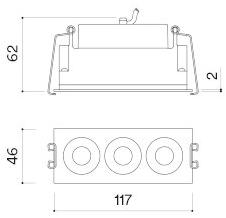 HER Многофункциональный встраиваемый металлический светодиодный прожектор  Em33x  - Вид №3