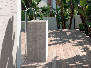 Каррарский мрамор квадратный отдельно стоящий умывальник