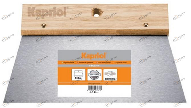 KAPRIOL Гладкий шпатель с деревянной ручкой Hand tools - spatole per stuccatura e rasatura sun-id-1450175