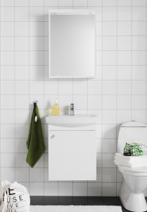 1751216 Life 500 В Комплекте Зеркало Белое С Дверью Hafa  Белый