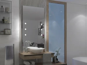 UNICA by Cantoni Прямоугольное зеркало со встроенной настенной подсветкой Mde contract