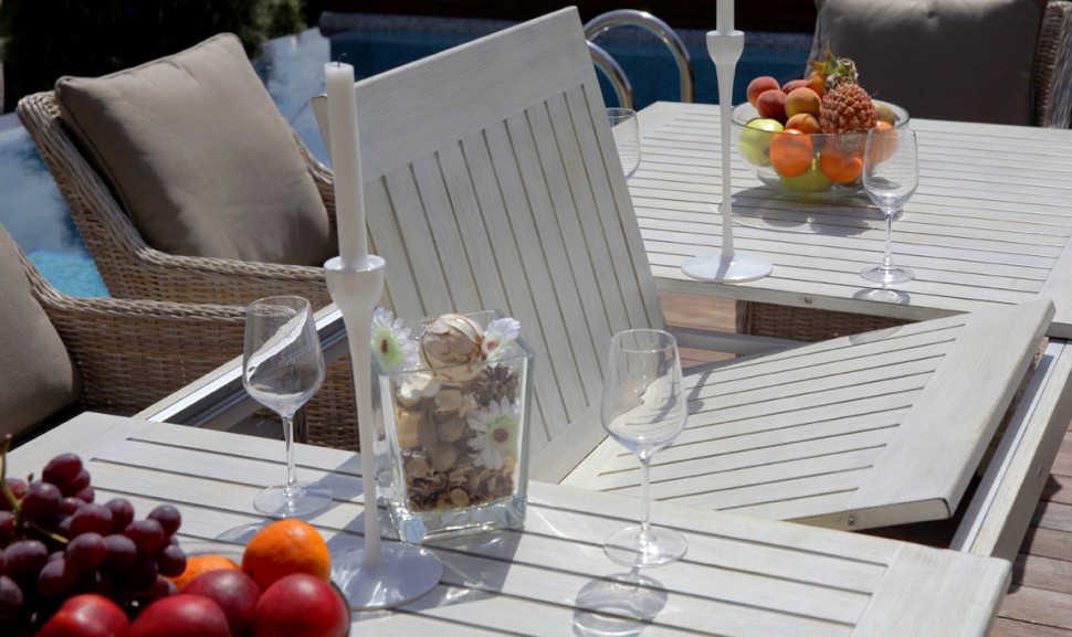 Обеденный стол металлический "Тоскана" BESTA FIESTA ТОСКАНА 044721 Белый - Вид №1