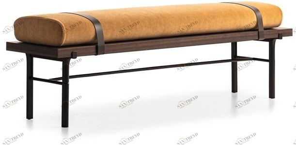 Molteni & C. Скамья из дерева с тканевым сиденьем Twelve a.m. Tpa1