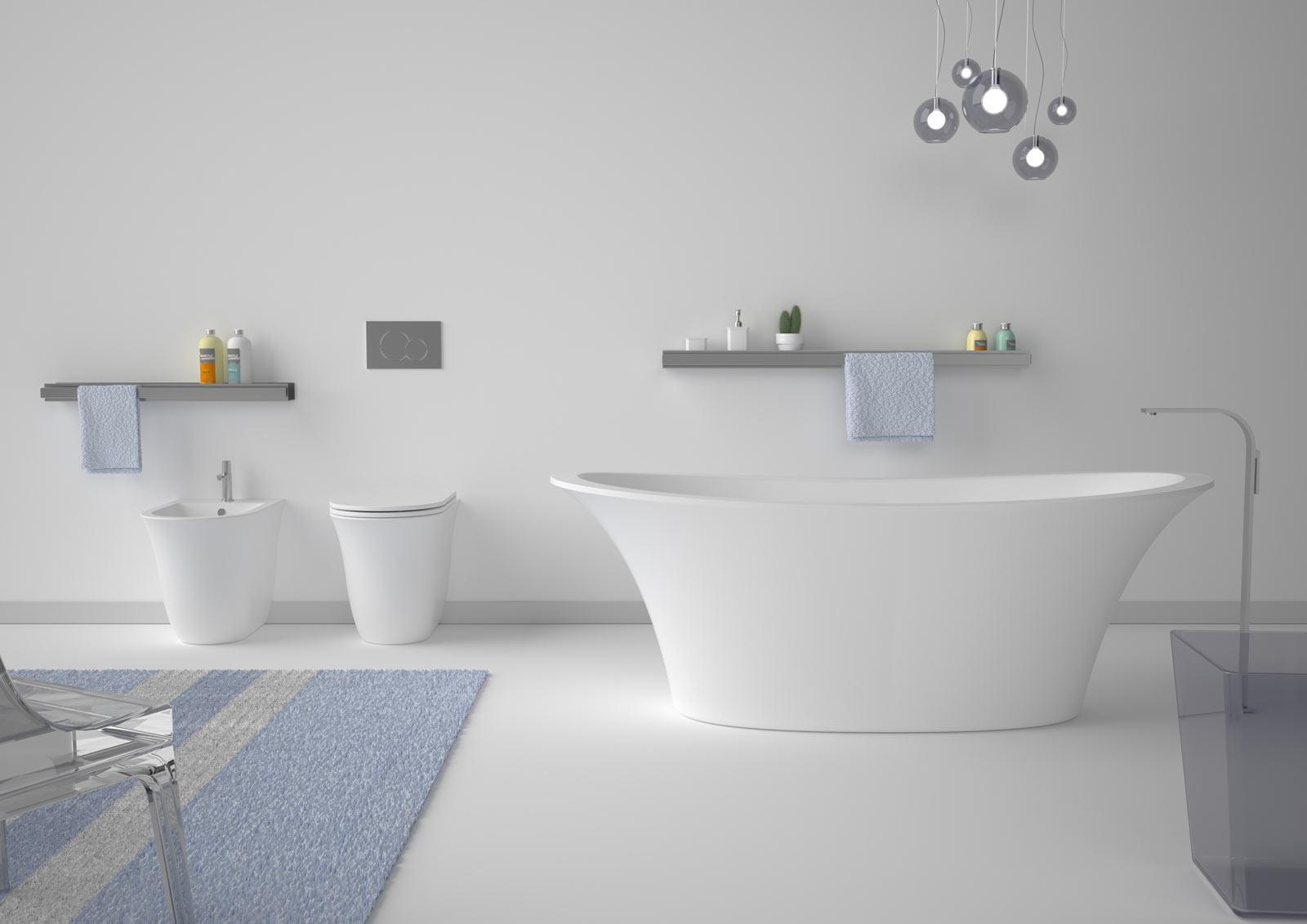 FLBI0116 Напольное биде приставное GSG CERAMIC Flut - Вид №10