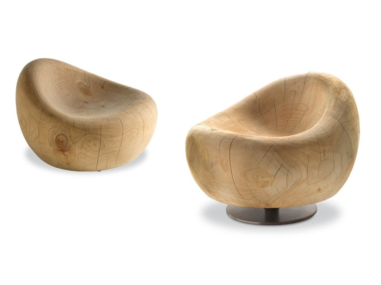 Вращающееся кресло из цельного кедра Riva 1920 MAUI ARCH-00028121 - Вид №1