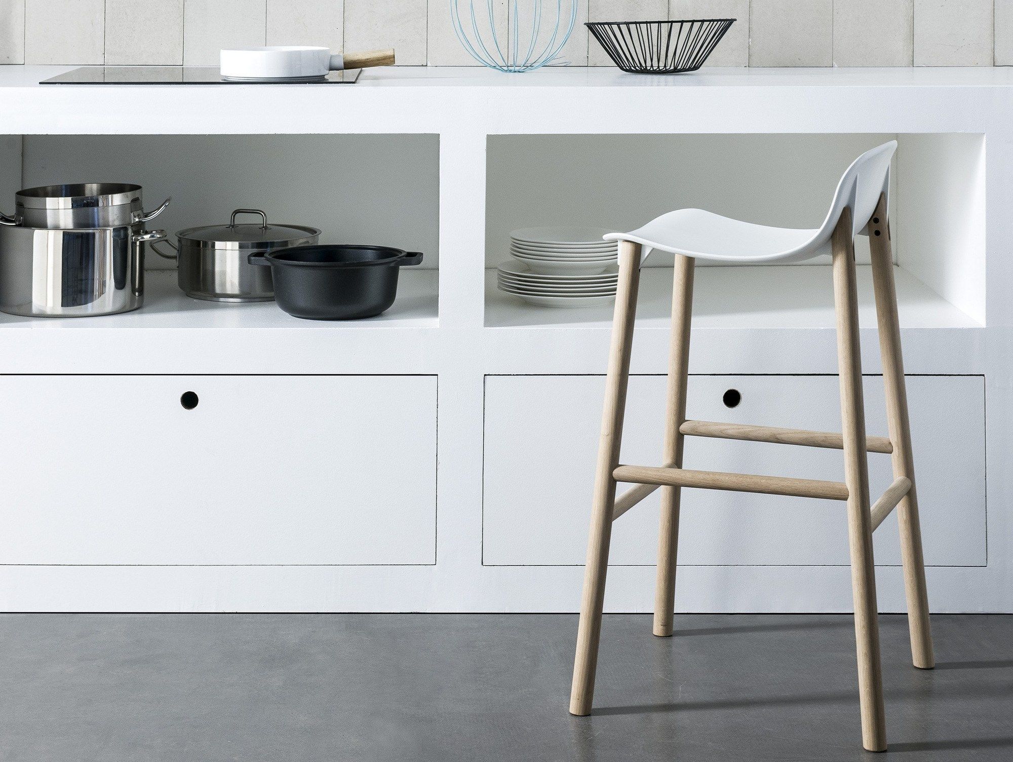 Полиуретановый барный стул со спинкой Kristalia Sharky ARCH-00125105 - Вид №14