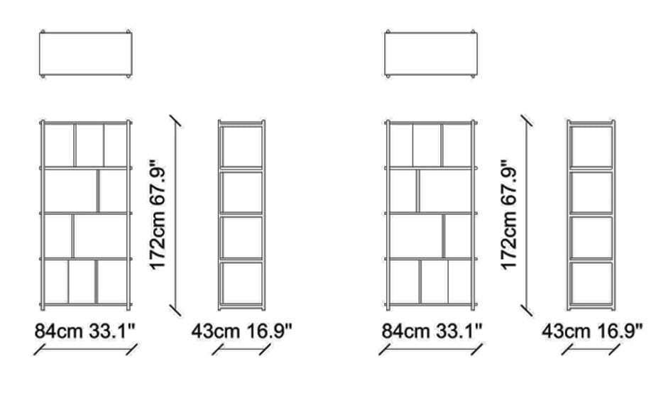 Отдельно стоящий книжный шкаф из дерева и металла NDESIGN пекан ARCH-00118494 - Вид №4