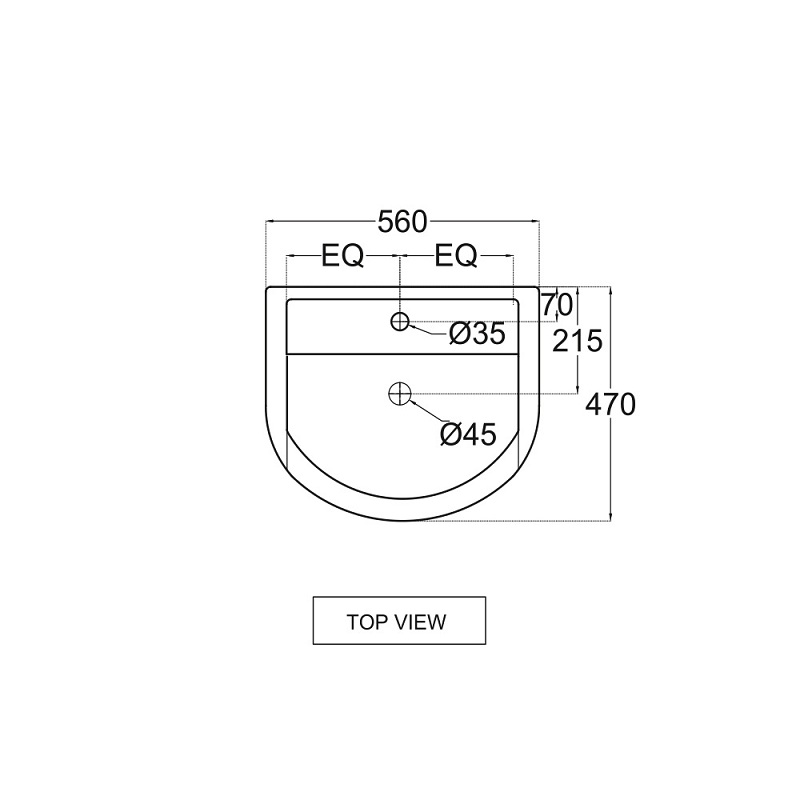 ARS-WHT-39801 Раковина Jaquar Aria Santreyd - Вид №1