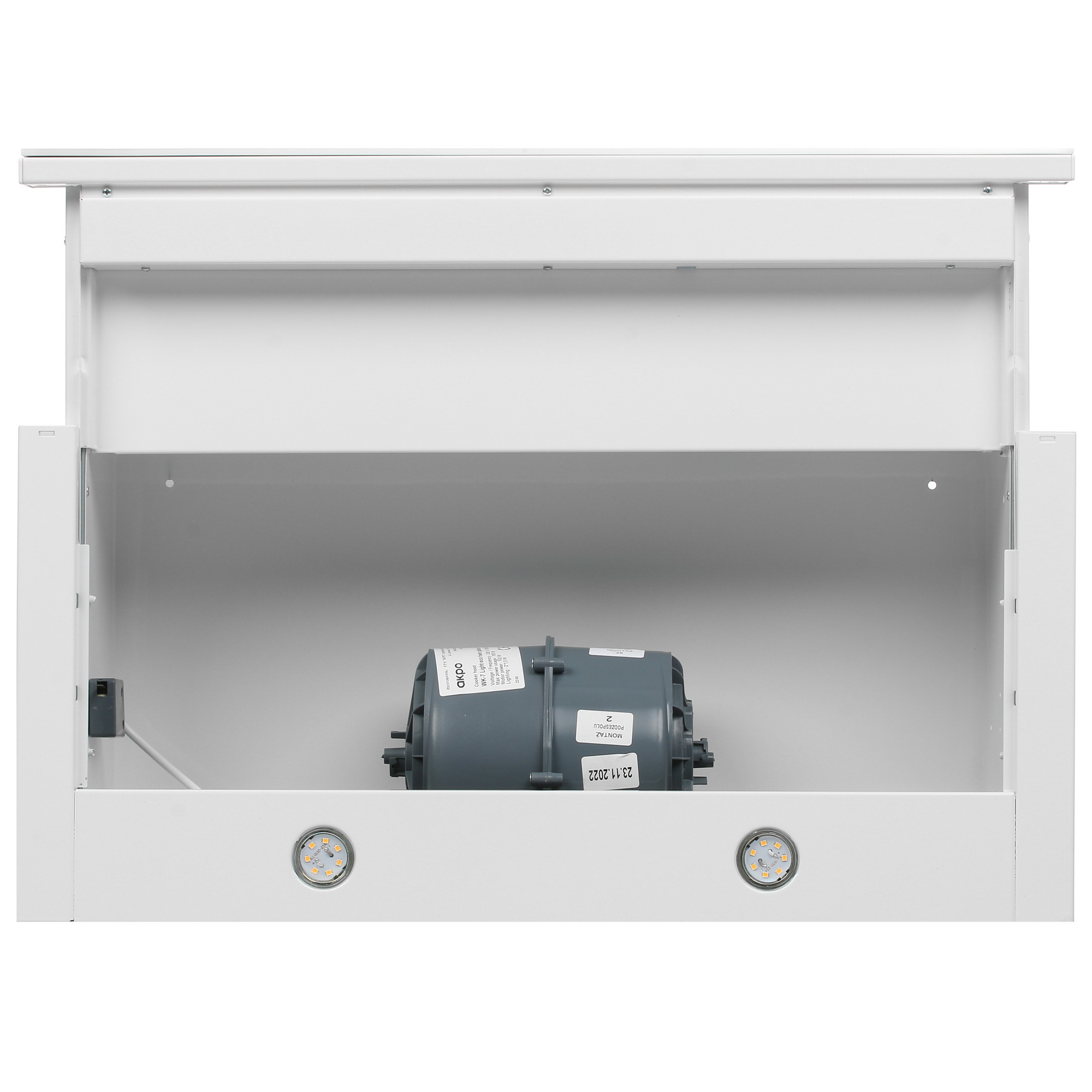 9940345 Вытяжка телескопическая Akpo WK-7 Light eco twin glass II белый/белый STDN-0102630 - Вид №9