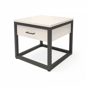 Тумбочка прикроватная белая Neo Loft MILLWOOD RAW 134463 Белый;черный