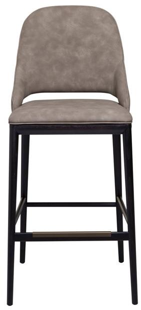 Tonin Casa Высокий табурет из нубука и основа из черного ясеня Malva sun-id-1421557 - Вид №1