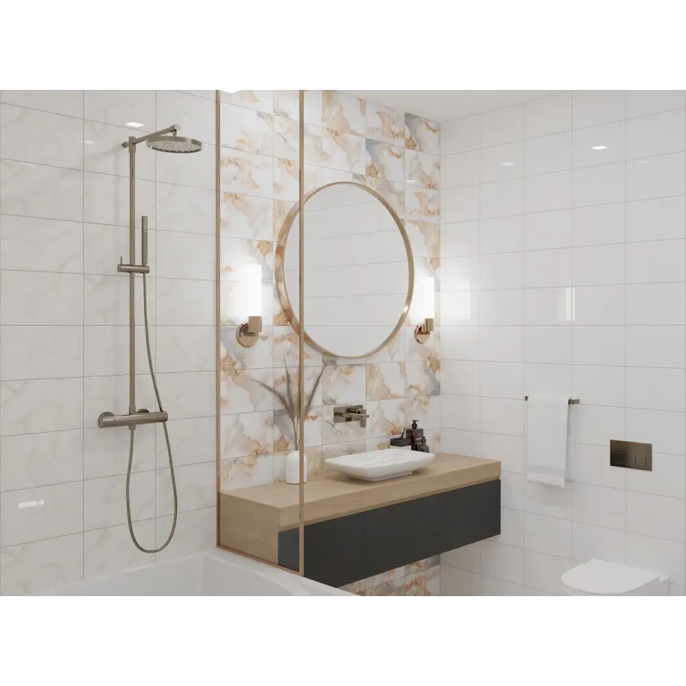 Плитка настенная Axima Малави 20x30 см 1.44 м² глянцевая цвет белый STLM-2166693 - Вид №4