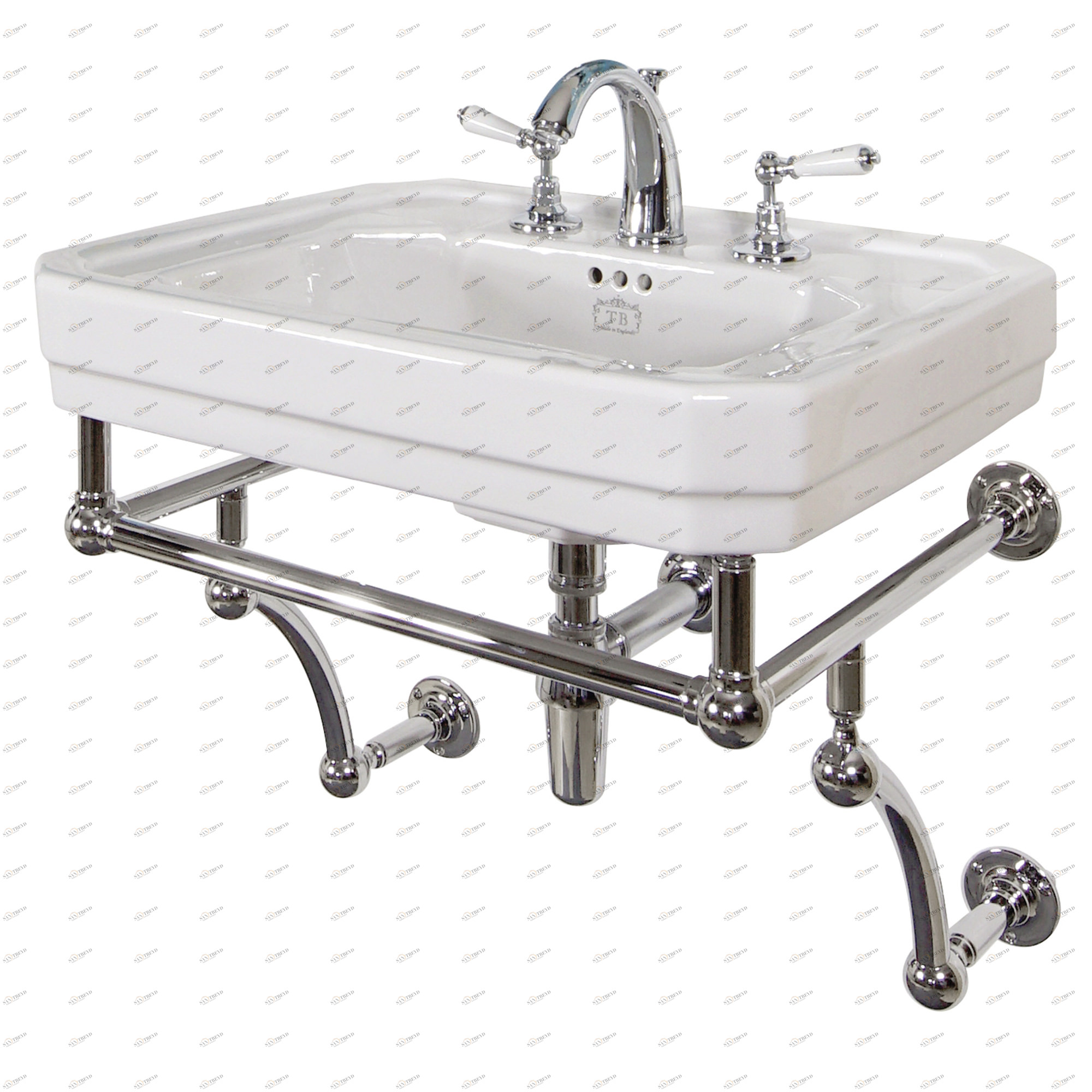 Traditional bathrooms Умывальник BRISTOL стандартный с подвесной консолью Cs-br-050