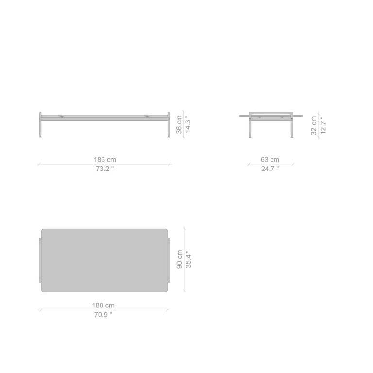 Прямоугольный стеклянный журнальный столик CASSINA Esosoft ARCH-00082448 - Вид №15