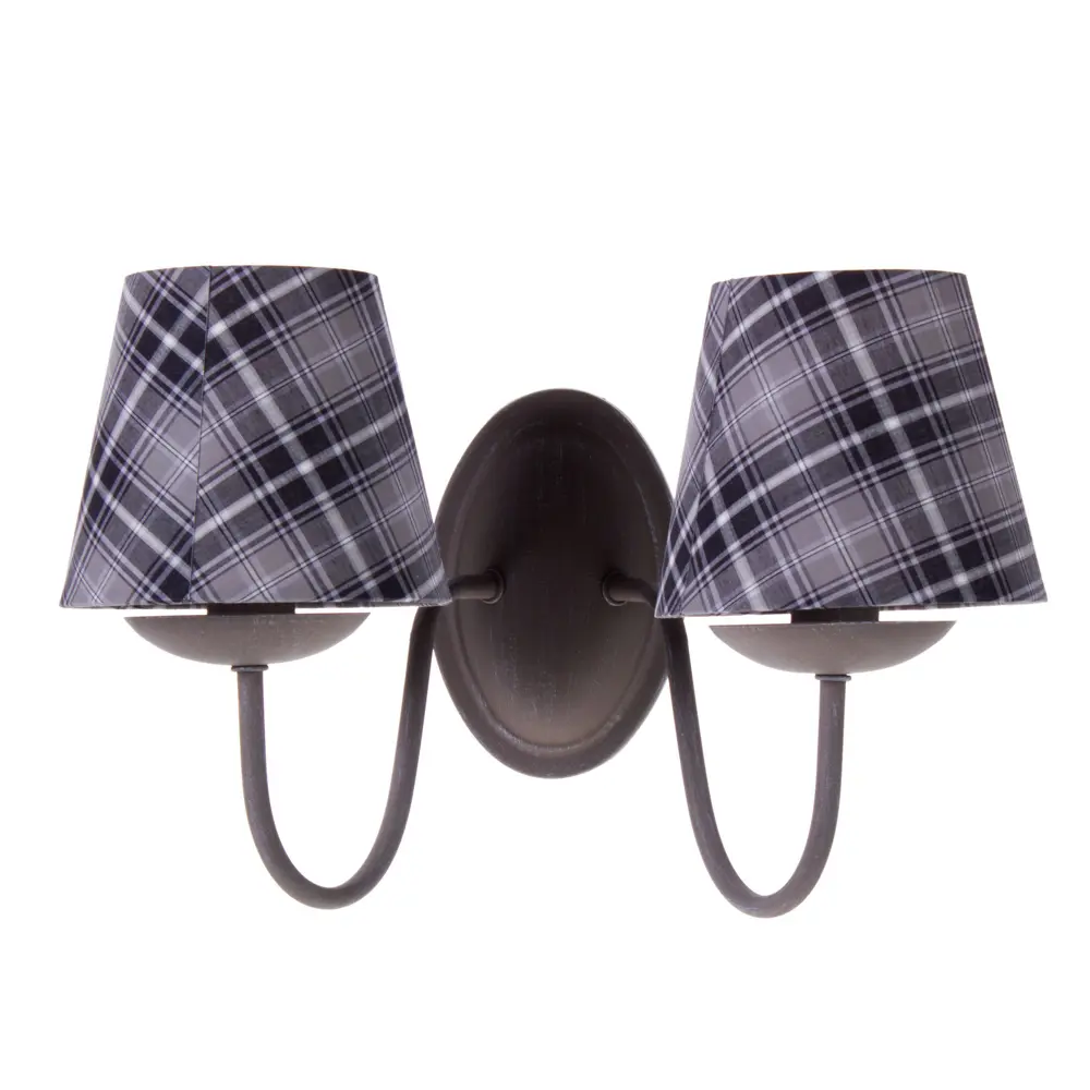 Бра Scotch 2xE14x40 Вт, металл/ткань, цвет серебро 14236698 STLM-2043718 Arte Lamp 