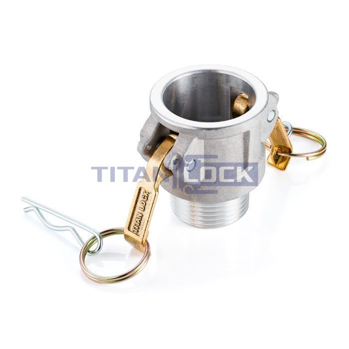 Камлок алюминиевый тип B розетка, наруж. резьба BSP 1", TL100BAL TITAN LOCK  - Вид №5