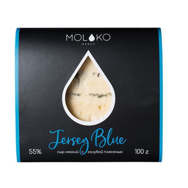Сыр Джерси Блю Moloko Group коровий мягкий БЗМЖ Santreyd 10068 - Вид №1