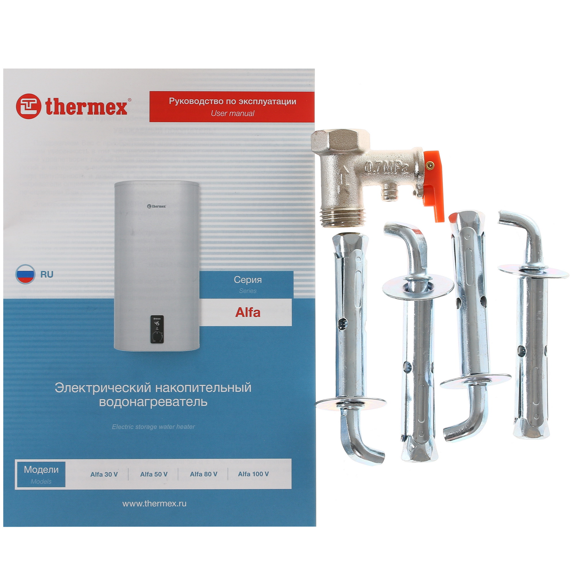 8160968 Водонагреватель электрический Thermex Alfa 80 V STDN-0142301 - Вид №8