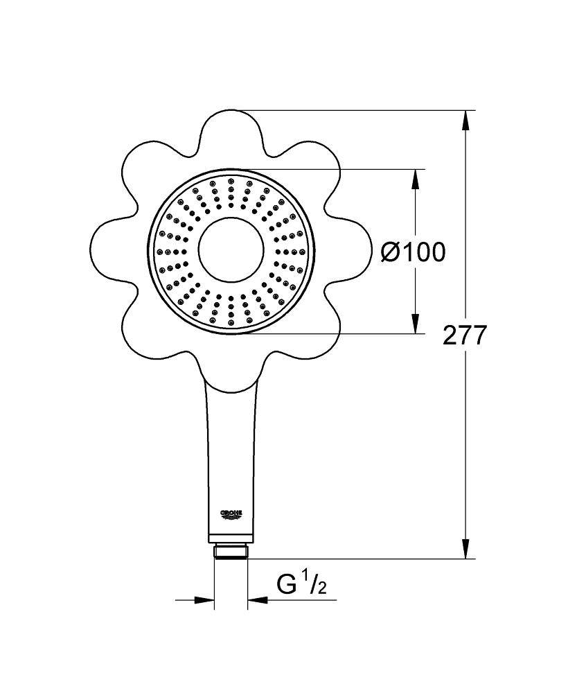 26115TY0 Ручной душ Grohe Rainshower Icon синий - Вид №1