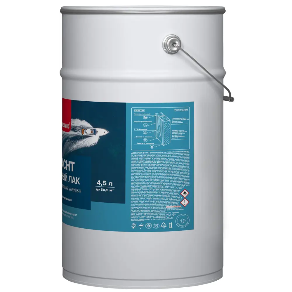 Яхтный лак NEOMID для дерева - защита и блеск 4.5 л 85180728 STLM-0059553 - Вид №3