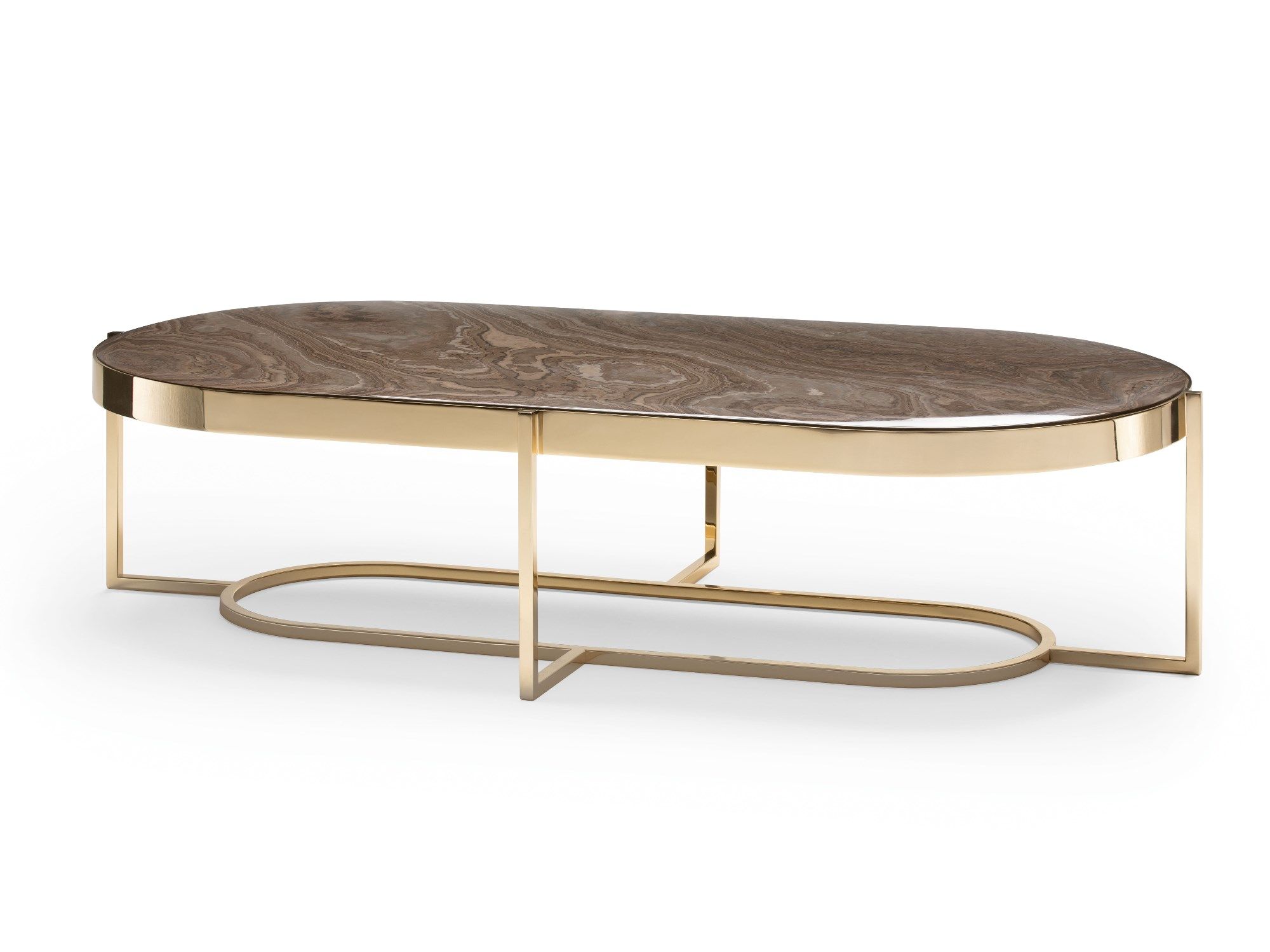 Мраморный овальный журнальный столик OPERA CONTEMPORARY RAOUL ARCH-00024596 - Вид №1
