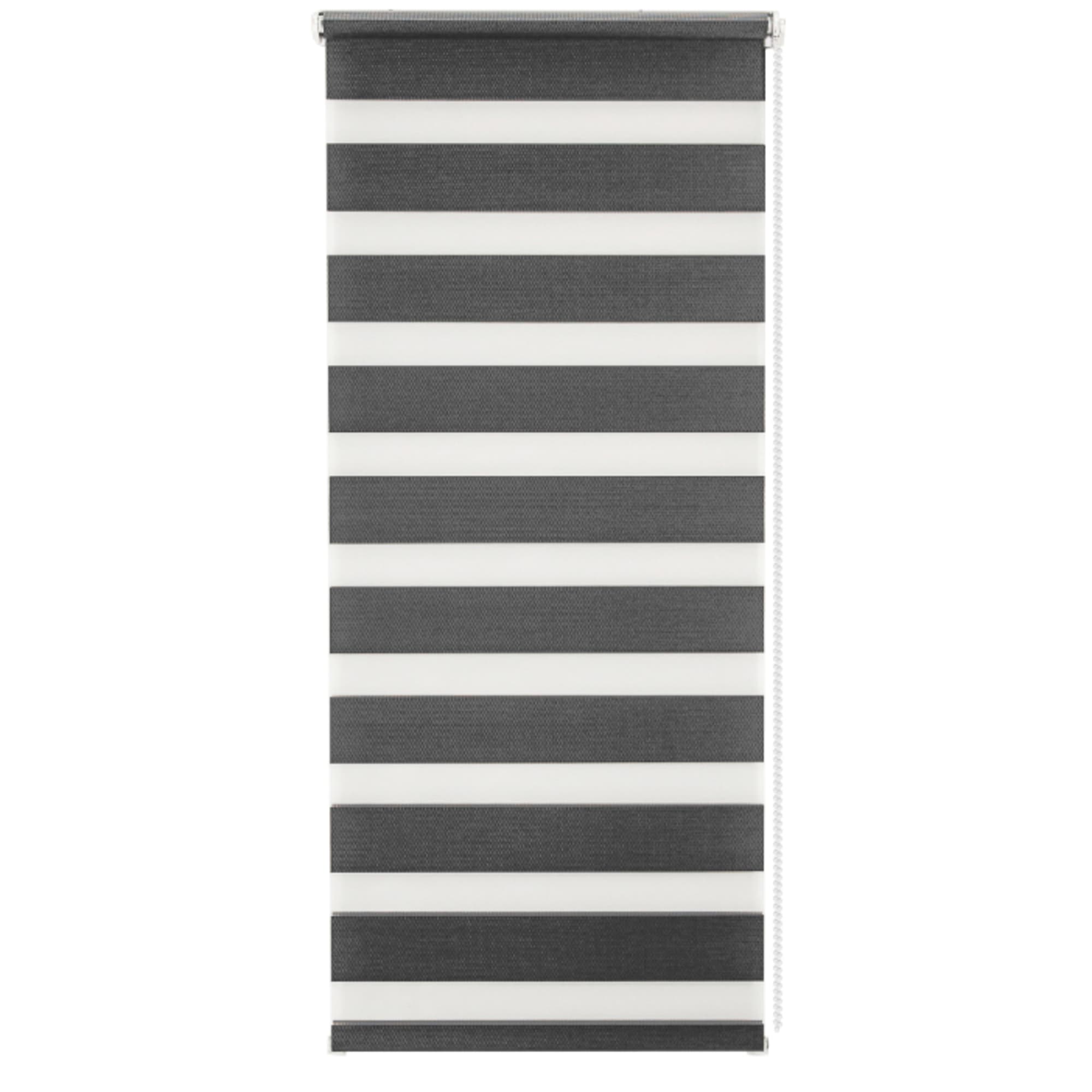 82614439 Штора рулонная день-ночь Miamoza Silver 50x160 см, цвет графит Santreyd 