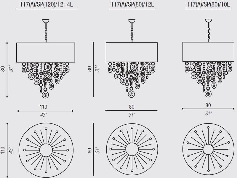Aiardini Подвесной светильник из металла с отраженным светом Esmeralda sun-id-1396477 - Вид №5