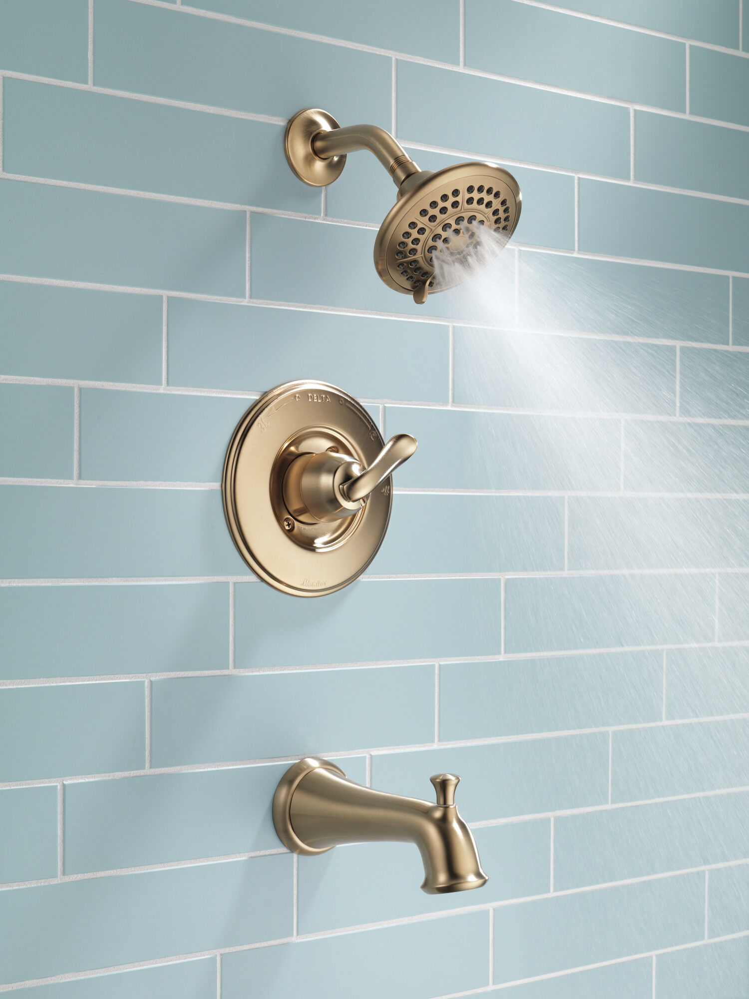 T14494-CZ Для ванны и душа Monitor® серии 14 Delta Faucet Linden Шампанское бронза  - Вид №3