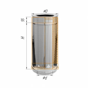 Сэндвич 0,5м Ferrum Ф130х200 нержавеющая сталь (430/0,5мм)
