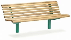 VESTRE Скамья из стали и дерева со спинкой Urban