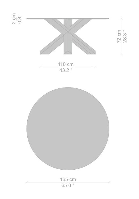 Стол с твердой деревянной основой CASSINA LA ROTONDA ARCH-00139497 - Вид №13