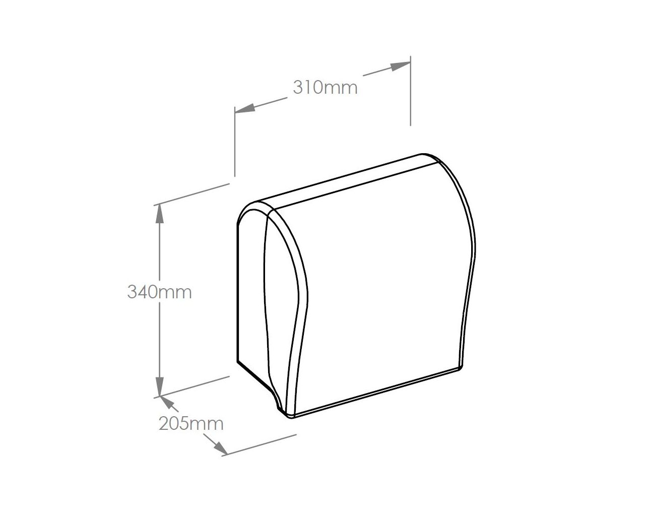 CUO302 UNIQUE SOLID CUT ORANGE LINE механический диспенсер для полотенец Merida  - Вид №1