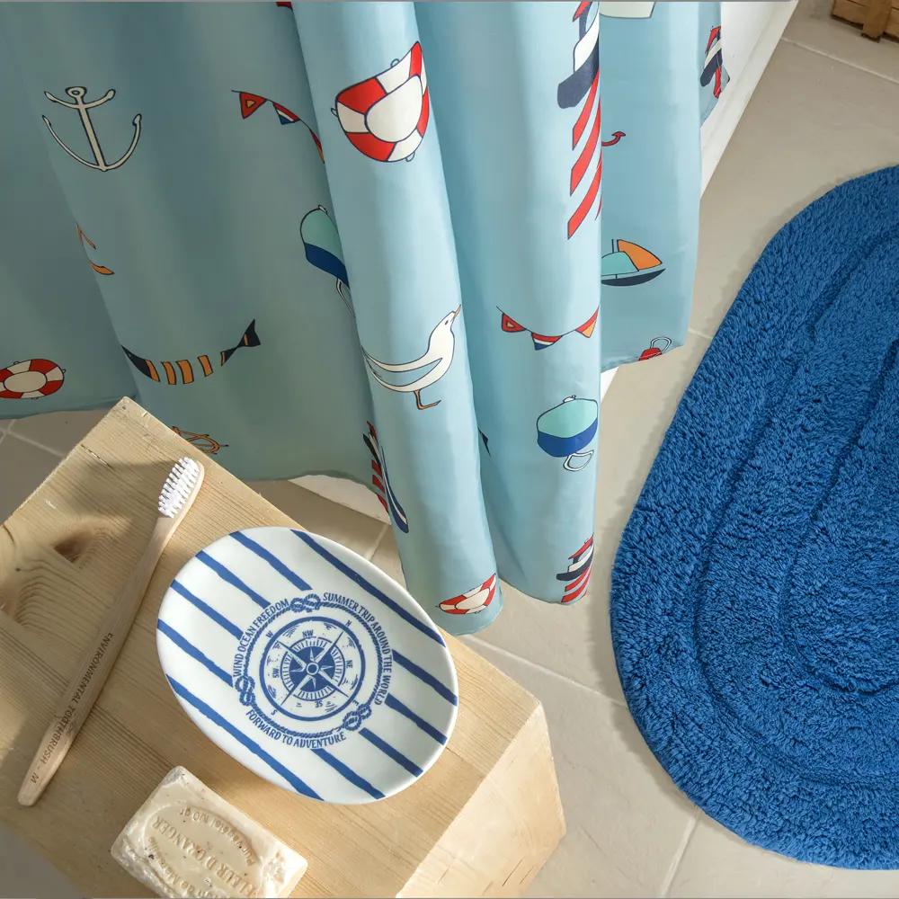 Мыльница Adventure керамика цвет белый/синий VERRAN STLM-2178409 - Вид №5