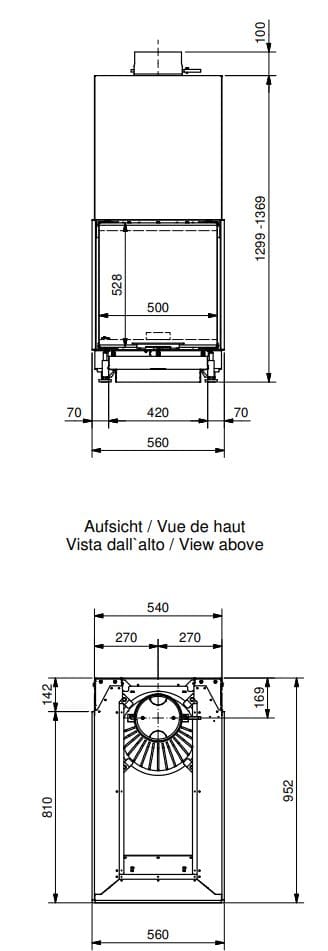 Дровяной камин с тройным фасадом RÜEGG RIII 55x56x80 Star ARCH-00140416 - Вид №7