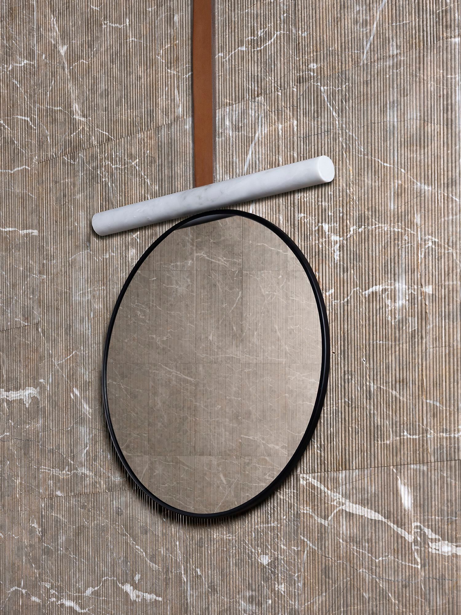 Настенное круглое зеркало с рамкой LUCE DI CARRARA Tube ARCH-00150878 - Вид №2