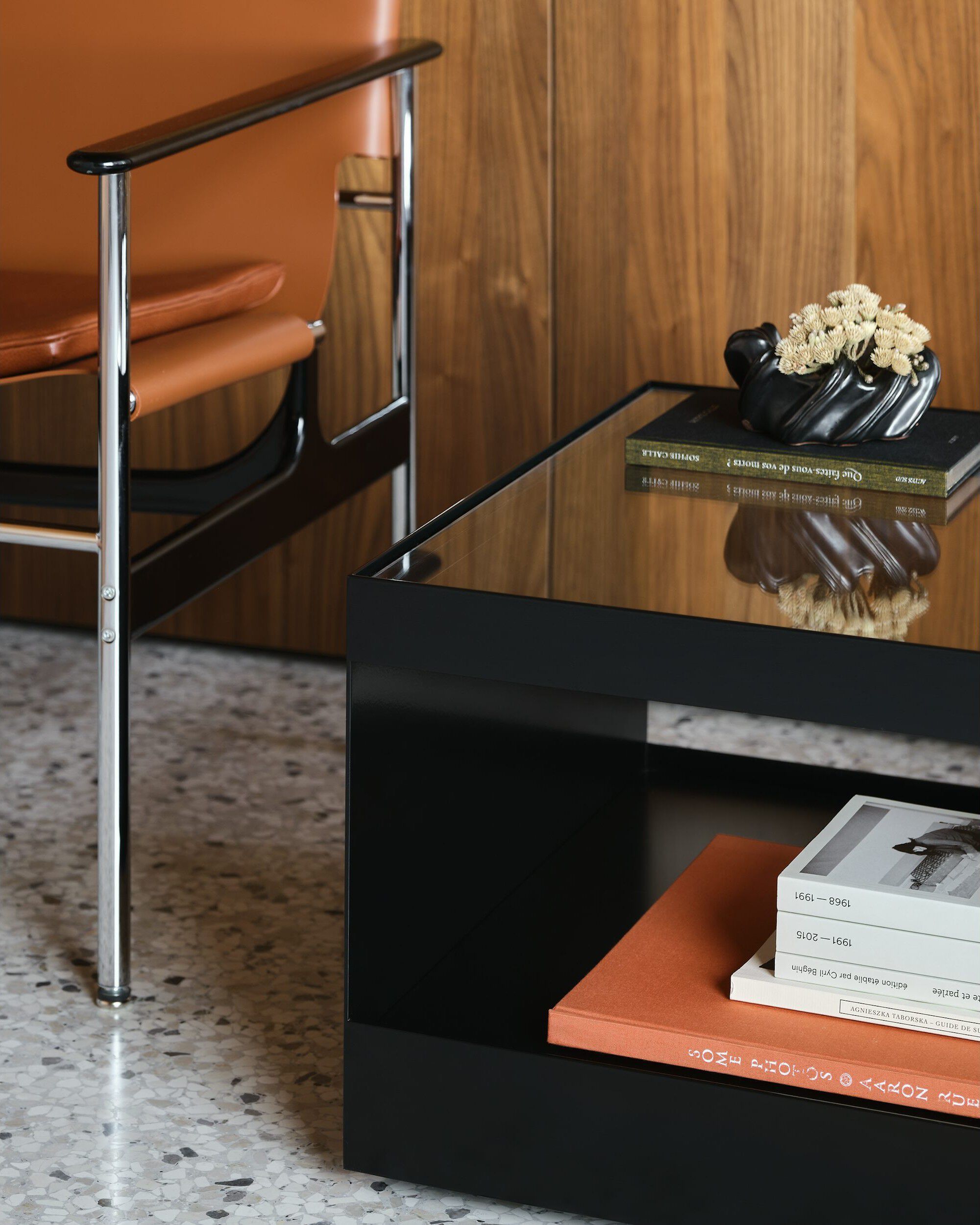 Квадратный стальной журнальный столик со стеклянной столешницей Knoll D'URSO OCCASIONAL TABLE ARCH-00149069 - Вид №18