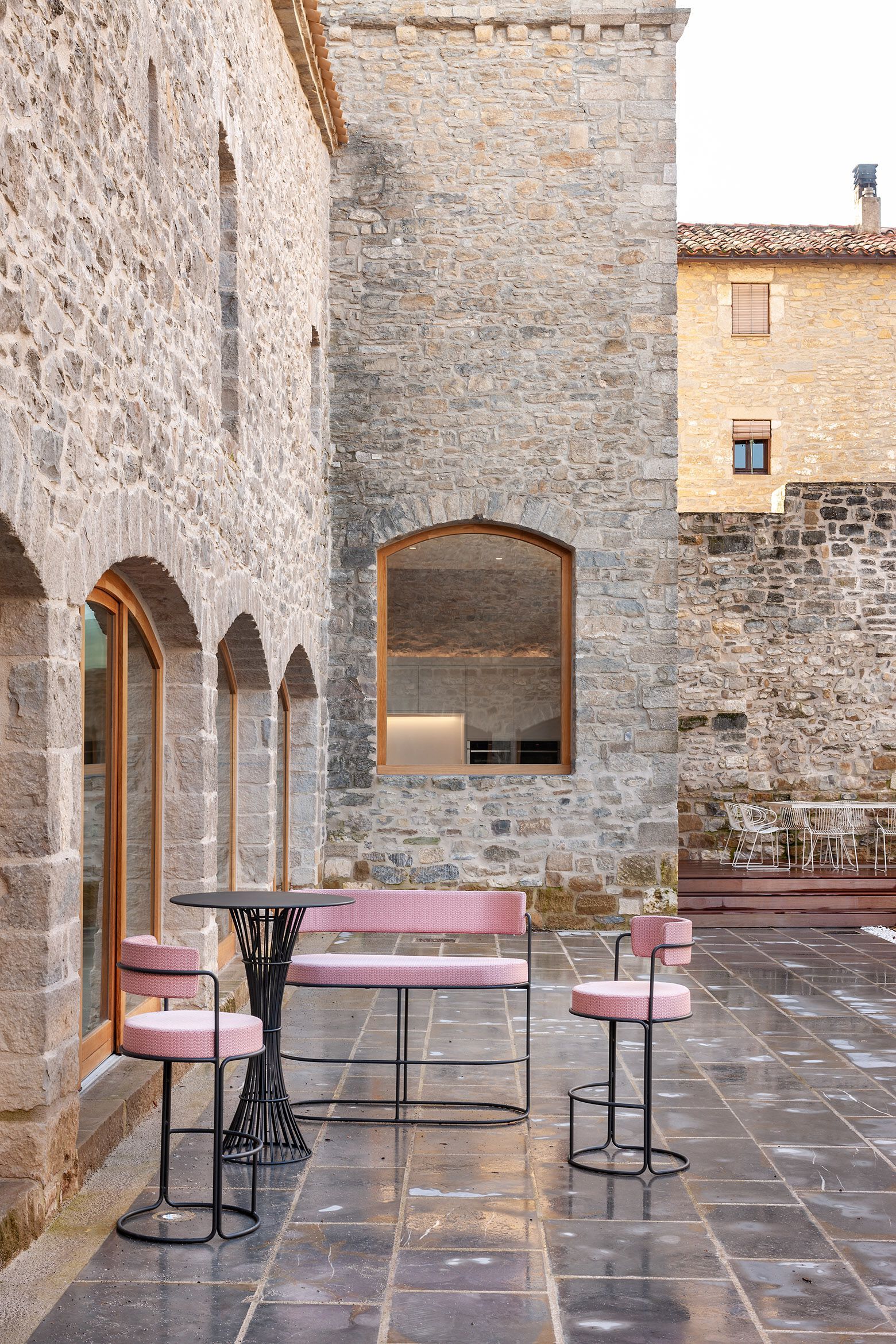 Стальной высокий садовый стул со спинкой iSimar Paradiso ARCH-00089697 - Вид №4