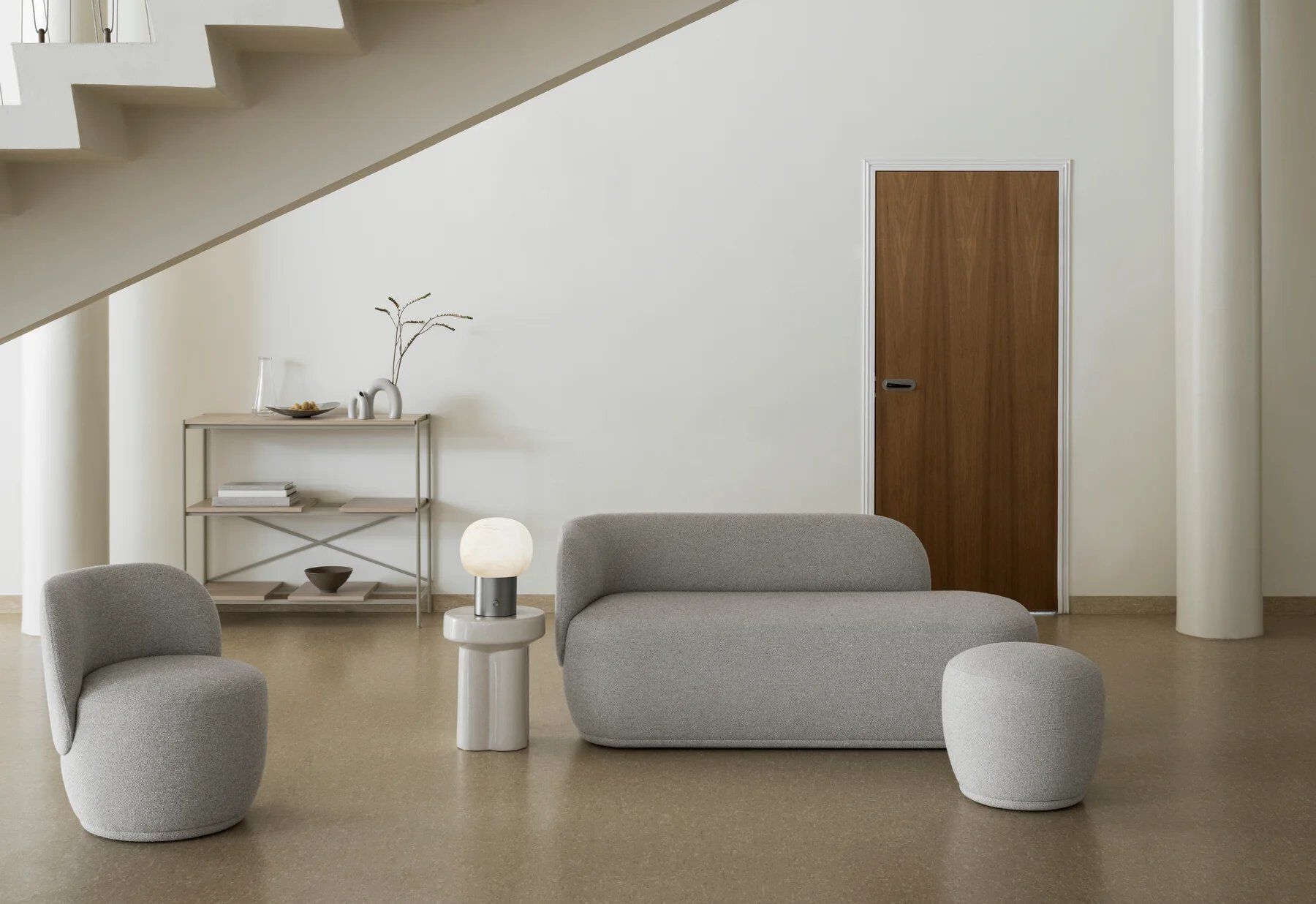 Светодиодная настольная лампа из алебастра и алюминия blomus IRIS Ø24 ARCH-00038432 - Вид №16