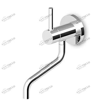 ZP6415 - R99686 Смеситель для мойки встраиваемый однорычажный, с поворотным изливом и аэратором. Zucchetti Pan 