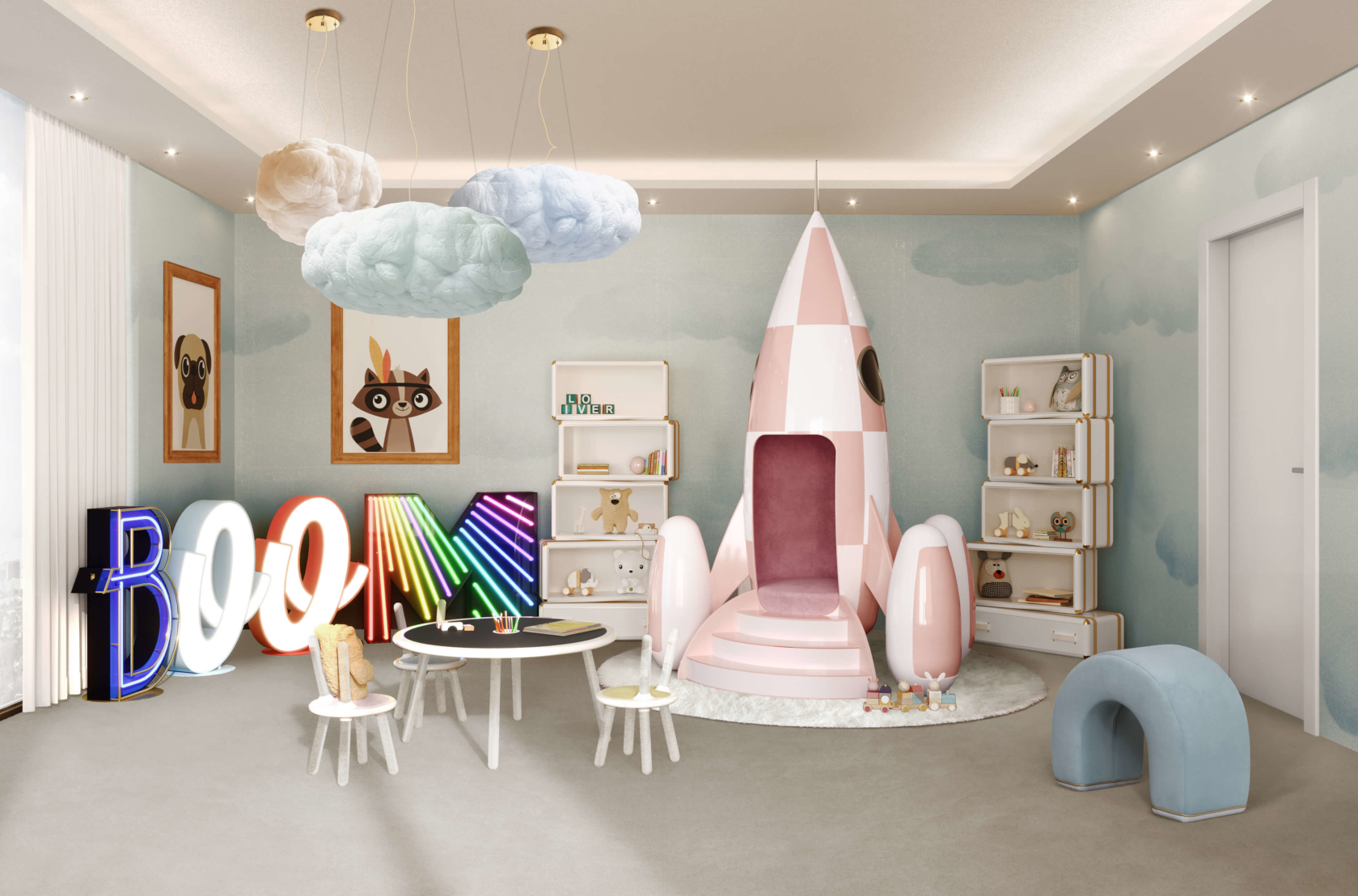 CIST131 Настольная лампа в детскую Буква М Circu  - Вид №1