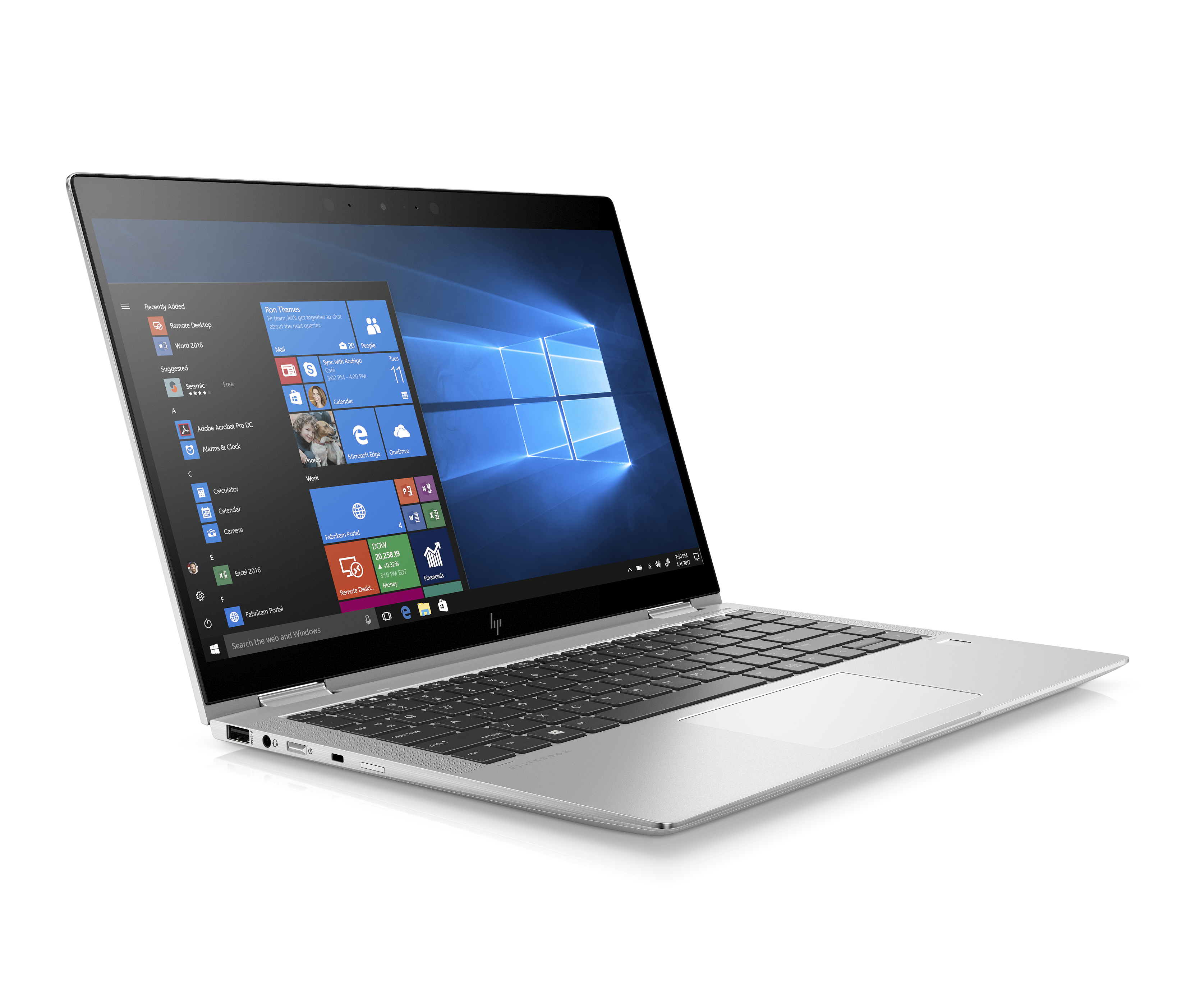 7KN26EA#ACB elitebook x360 1040 g6 14"(1920x1080)/touch/intel core i5 8265u(1.6ghz)/8192mb/256ssdgb/nodvd/int:intel hd graphics 620/67whr/war 3y/1.35kg/metallic grey/w10pro + 400 nit, no pen HP Santreyd  - Вид №2