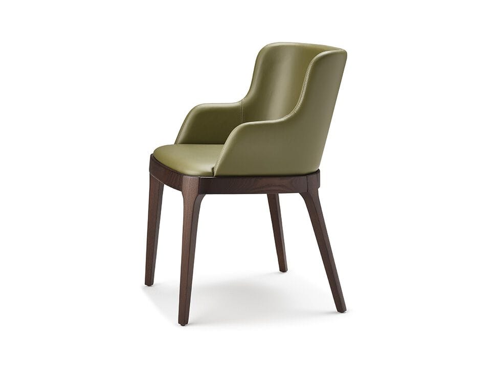 Кожаный мягкий стул с подлокотниками Cattelan italia Magda ARCH-00089418