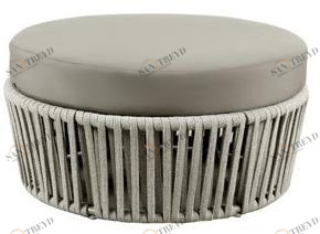 Vermobil Круглый садовый пуф из ткани Desiree rope sun-id-1444284