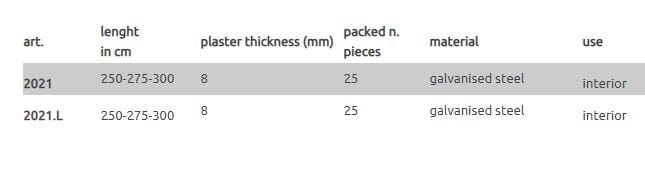 Профиль защитного выступа EDILFERRO TRAVEST ART. 2021 - 2021.L ARCH-00006725 - Вид №3
