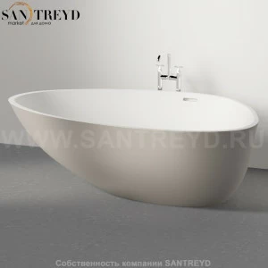 Ванна свободностоящая DROP серая