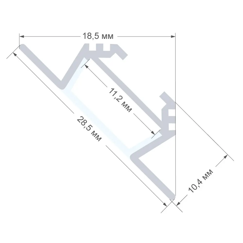 INSPIRE Алюминиевый угловой профиль для светодиодных лент 1 м 88891260 STLM-0927524 - Вид №6