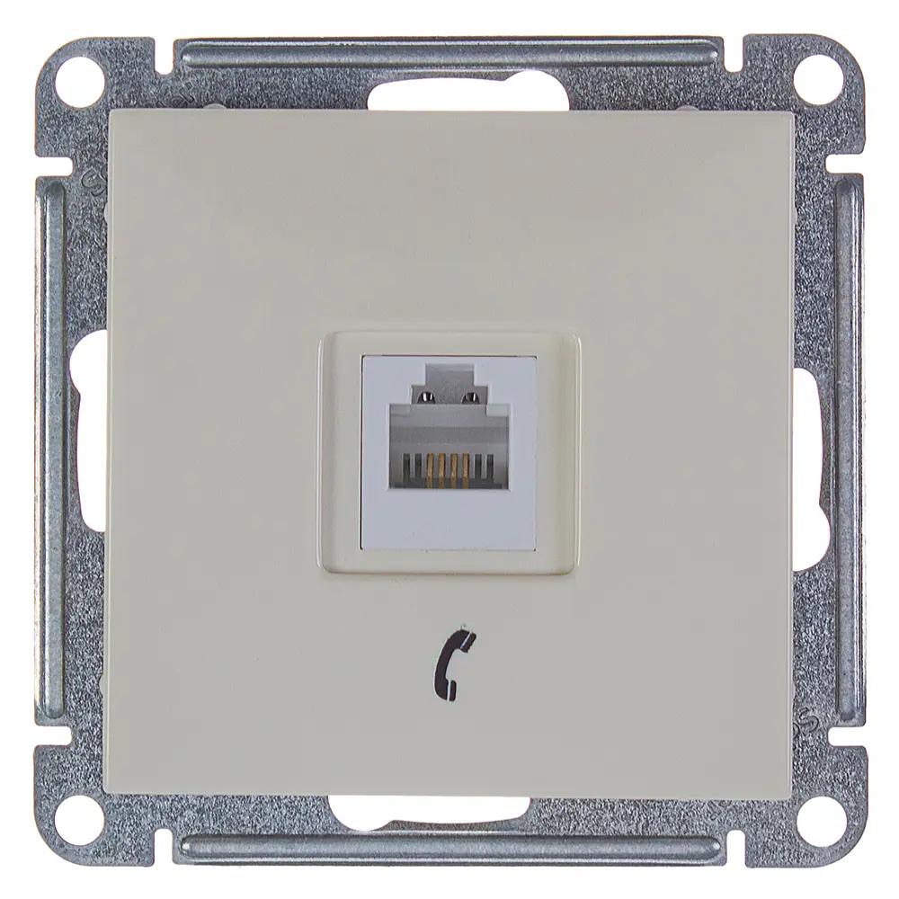 Телефонная розетка SYSTEME ELECTRIC W59 для скрытого монтажа 18799332 STLM-1119497