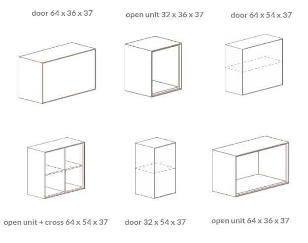 Секционный подвесной шкаф из дерева TREKU Lauki ARCH-00007257 - Вид №1