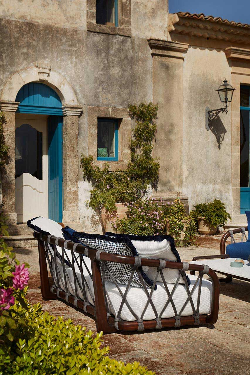 3-местный диван из красного дерева и ткани Exteta Sunset ARCH-00119067 - Вид №16