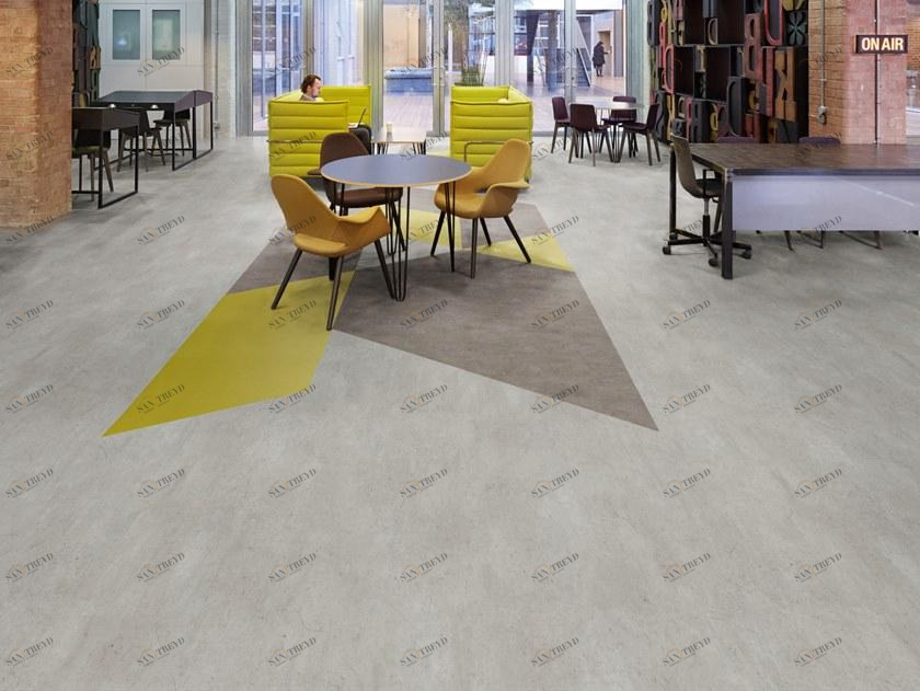 LIUNI Антистатический пол из синтетического материала с эффектом бетона Pavimenti vinilici calandrati sun-id-1439841